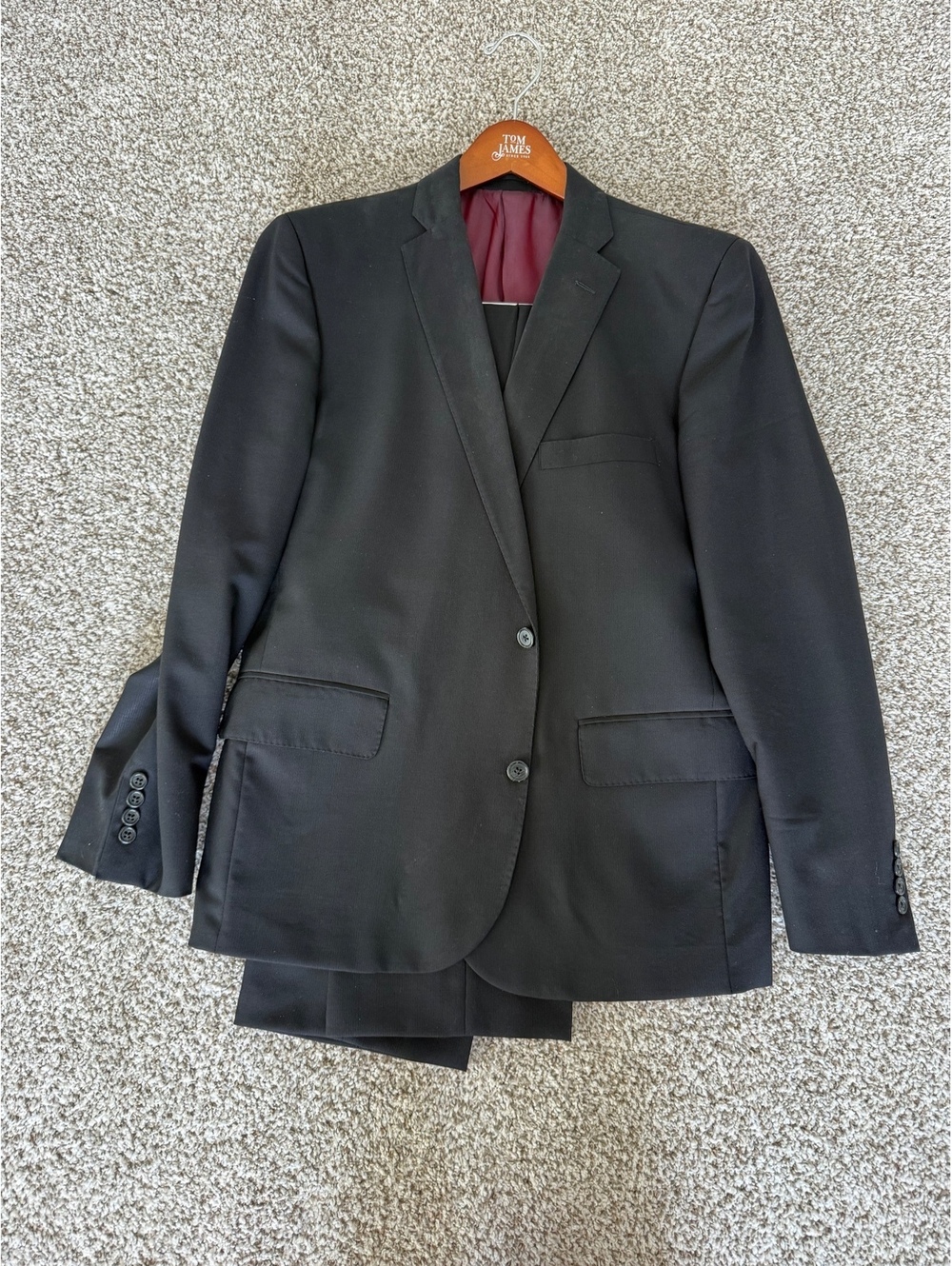 Black custom two piece suit